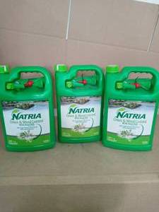 lot 19 image: 1 Gal. Ready to Use Natria Grass and Weed Control with Root Kill by Natria- set of 3 - not used