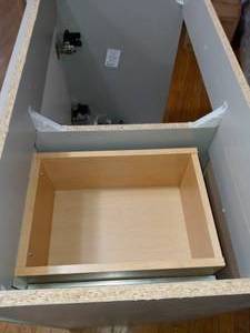 lot 39 image: 36 in 3-piece vanity combo westcourt collection - open box not used- sink not included