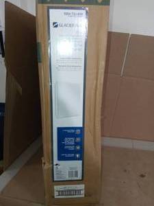 lot 47 image: 19-58 in. x 26 in. Recessed or Surface Mount Beveled Frameless Medicine Cabinet by Glacier Bay- open box not used