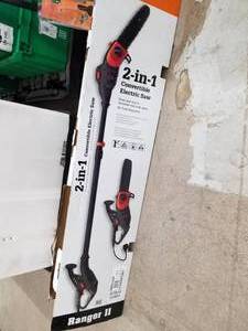 lot 5 image: Ranger II 2-In-1 Convertible Electric Saw Pole SawChainsaw (in box)