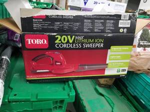 lot 10 image: Toro 20V Max Lithium Ion Cordless Sweeper 51701 (in box)