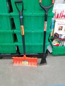 lot 34 image: Big Foot Poly Snow Pusher Metal Edge Snow Shovel, Chipper Bar