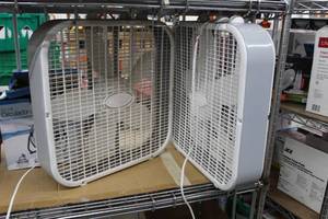 lot 48 image: Lot of (2) Lasko Box Fans 3-Speed