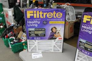 lot 85 image: Filtrete Ultra Alergen Healthy Living 1550 Electrostatic High Performance Air Filter 20x25x5 (in package)