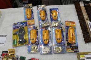 lot 115 image: Lot of (8) Hand Tools (in package) - Zircon Studfinders (x7), General Moisture Seeker (x1)