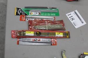 lot 118 image: Lot of Files, Welding Rods (in package) - Crescent Nicholson Slim Taper FileRound FileFlat File 8, 532 RC 64-68 Welding Rods, Danco #400, And More