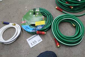 lot 135 image: Lot of (3) Garden Hoses - Medium Duty 25, 2 More