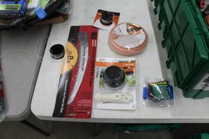 lot 139 image: Lot of (6) Landscape Supplies - Pruning Blade, Line Trimmer Refill Spools, Edger Blade