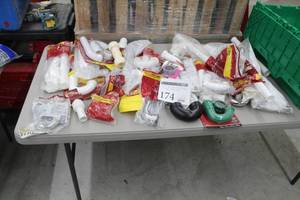 lot 174 image: Lot of PVC Drain Pipes, P-Traps, Parts and Accessories (in package)