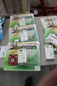 lot 184 image: Lot of (3) First Alert Carbon Monoxide Alarms (in package)