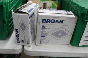 lot 272 image: Lot of (2) Broan Ventilation Fan 688 (in package)
