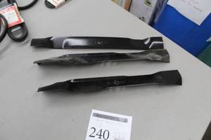 lot 240 image: Lot of (3) Mower Blades - 21 (x2), 22 (x1)
