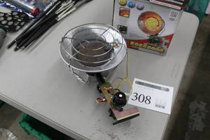 lot 308 image: Dyna-Glo Radiant Tank Top Heater Propane (in box)