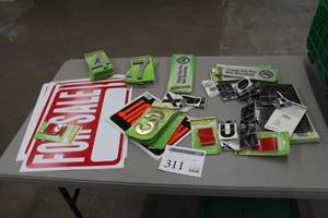 lot 311 image: Lot of Signage - For Sale, For Rent, Reserved Parking, Thank You For Not Smoking, Reflective Plastic Numbers, Letters, Misc. Signage
