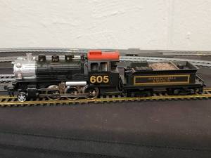 lot 23 image: Bachmann HO Scale Atchison Topeka & Santa Fe Steam Locomotive & Tender Unit #605
