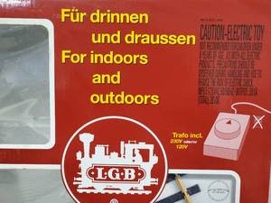 lot 122 image: Lehmann-Gross-Bahn Large G Scale Beginners Train Set #72420
