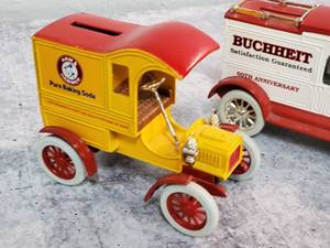 lot 132 image: (3) Ertl Coin Bank Cars