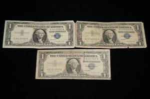3 1957 A Silver Certificates