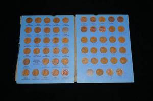 Wheat and Memorial Penny Folder with Coins