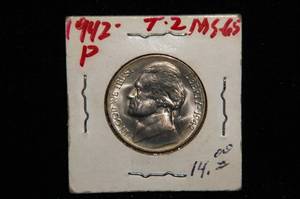 1942-P Silver Wartime Nickel