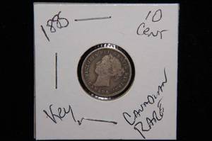 1885 Canada Dime - Key Date - 400,000 mintage