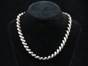 Sterling Silver Curb Link Necklace - 39 grams