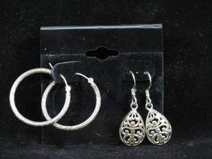 2 Sets of Sterling Silver Earrings
