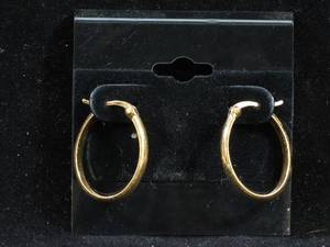 Gold Plated Sterling Silver Hoop Earrings
