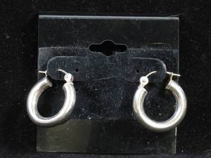 Sterling Silver Earrings - Thick Hoops