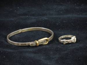 Sterling Silver Ring and Bracelet - Belts
