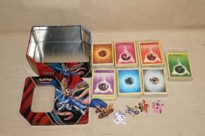 Metal Tin of Pokemon Energy Cards and Novelties