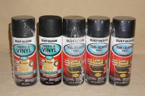 5 Cans of Rust-Oleum Black Spray Paint