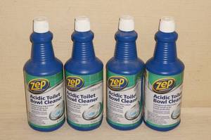 4 Bottles of Zep Acidic Toilet Bowl Cleaner