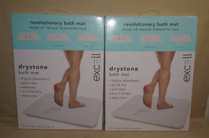 2 Excell Drystone Bath Mats