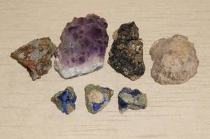 Rocks - Pyrite, Peacock Ore, Quartz