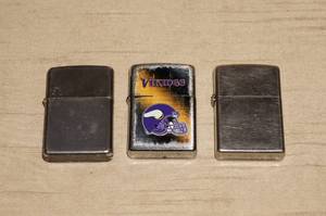 3 Zippo Lighters - Vikings
