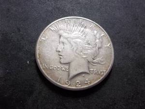 1924 S Peace Silver Dollar
