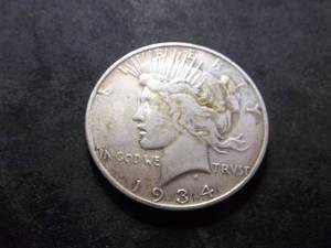 1934 D Silver Peace Dollar