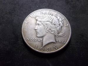 1935 Peace Silver Dollar