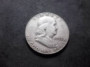 1952 S Franklin Half Dollar