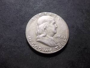 1954 S Franklin Half Dollar