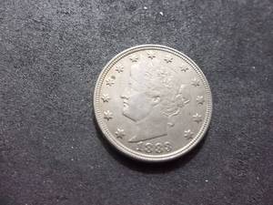 1883 V-Nickle With No Cents