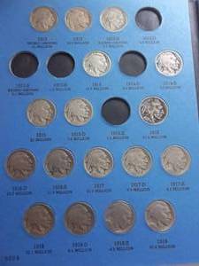 Nearly complete Collection Of Buffalo Nickels