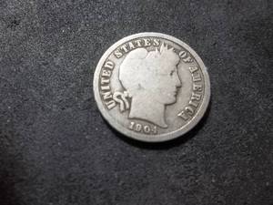 1904 S Barber Dime