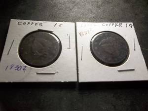 2-Large Cents 1827, 1830