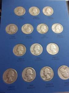 Short Set Of Washington Quarters  1948-1964