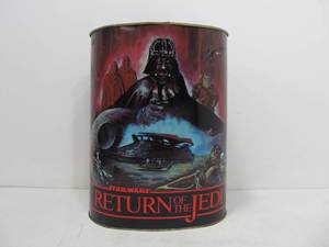lot 30 image: Vintage 1983 STAR WARS Return of The Jedi Metal Trash Can