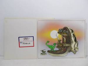 lot 44 image: Vintage Dinosaur Fossils Toys Original Illustration Artwork