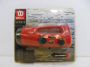 lot 78 image: Brand New WILSON 5-Way Rechargeable AMFM Radio Flashlight