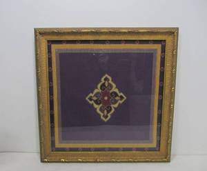 lot 165 image: Art Deco Style Decorative Hand Knotted Art Framed